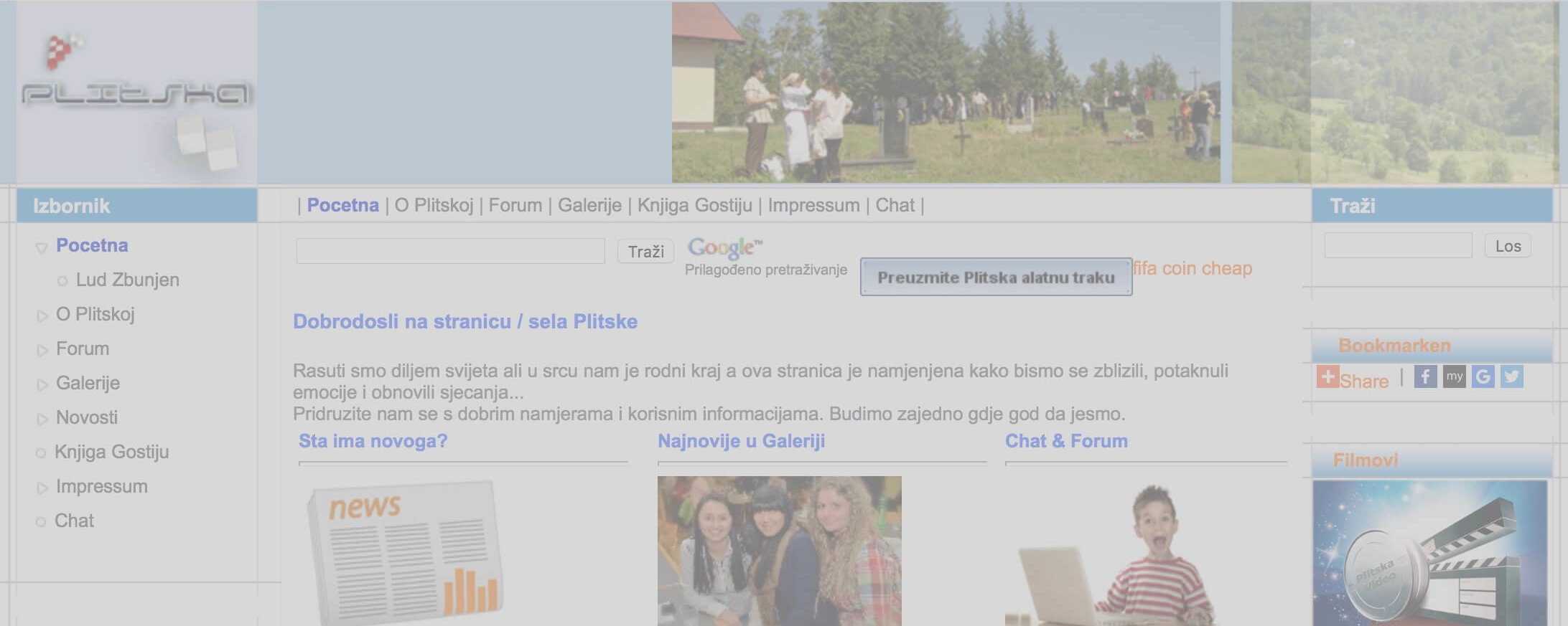 novo aktualizirana stranica sela Plitske je online